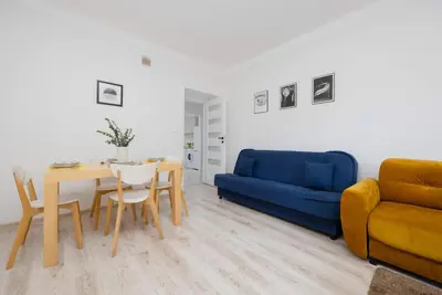 Część wypoczynkowa w obiekcie Modern & Bright Apartment Promenada Park Mokotów Warsaw by Noclegi Renters