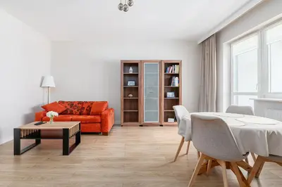 Część wypoczynkowa w obiekcie RentPlanet - Apartament Ulrychów