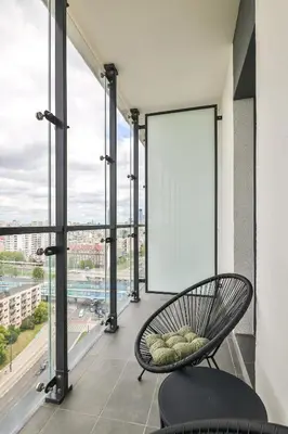 Balkon lub taras w obiekcie Kasprzaka 29 Wola Tower By Perfect Apart