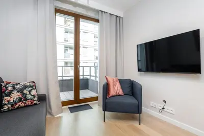 Telewizja i/lub zestaw kina domowego w obiekcie Mint Premium Apartment With AC City Center