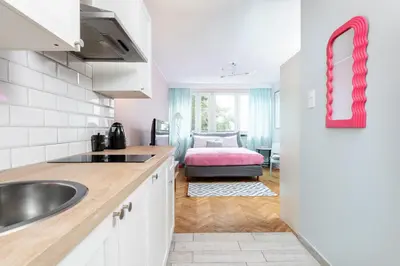 Kuchnia lub aneks kuchenny w obiekcie Blue Lagoon Apartment City Center