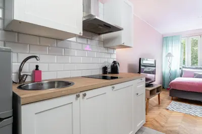 Kuchnia lub aneks kuchenny w obiekcie Blue Lagoon Apartment City Center