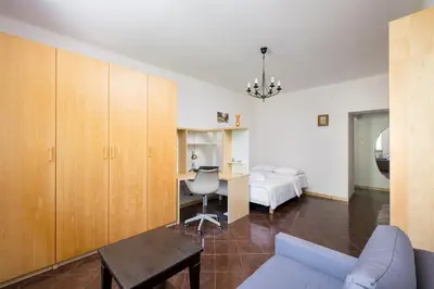 Część wypoczynkowa w obiekcie Ochota Częstochowska Comfy Studio by BookingHost