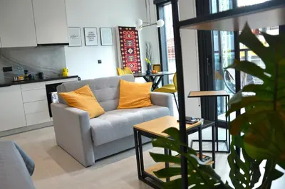 Kuchnia lub aneks kuchenny w obiekcie K&M Apartments Towarowa Tower