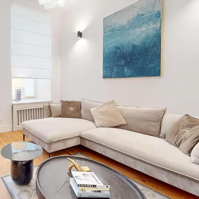 Część wypoczynkowa w obiekcie Apartament na Hożej