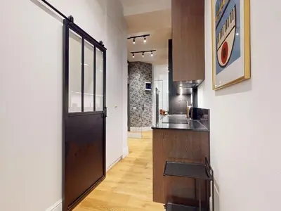 Kuchnia lub aneks kuchenny w obiekcie Apartament na Hożej