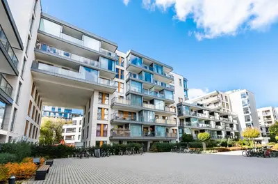 Budynek, w którym mieści się apartament