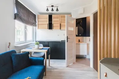 Kuchnia lub aneks kuchenny w obiekcie Close-Urban Chic - Ogrodowa Residence Cozy Studio in Central Warsaw