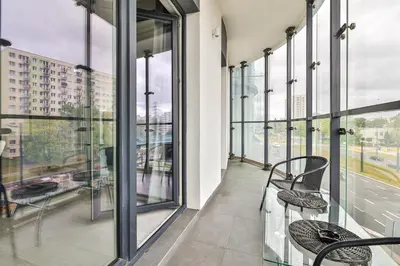 Balkon lub taras w obiekcie Kasprzaka 29 By Perfect Apart 219