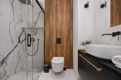 Łazienka w obiekcie Modern Studio in Wola with Air Conditioning by Noclegi Renters