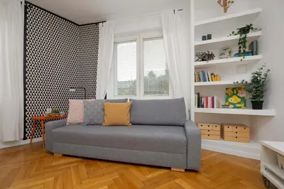 Część wypoczynkowa w obiekcie Bright Studio in Warsaw Close to the Old Town by Noclegi Renters