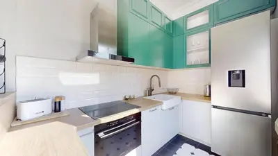 Kuchnia lub aneks kuchenny w obiekcie 'Bednarska' Fryderyk Apartment