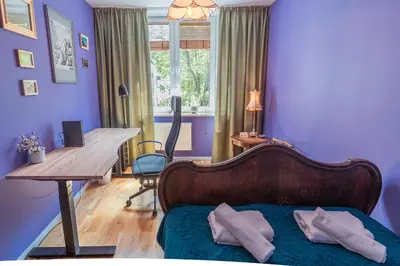 Część wypoczynkowa w obiekcie Pastel & Peace 2 Bedrooms Royal Lazienki
