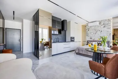 Kuchnia lub aneks kuchenny w obiekcie Chronos Luxury Apartments