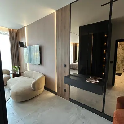 Telewizja i/lub zestaw kina domowego w obiekcie Chronos Luxury Apartments
