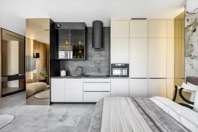 Kuchnia lub aneks kuchenny w obiekcie Chronos Luxury Apartments