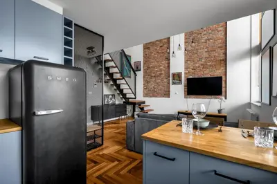 Kuchnia lub aneks kuchenny w obiekcie Warsaw Targowa Studio - 50m2, Top location - by Rentujemy