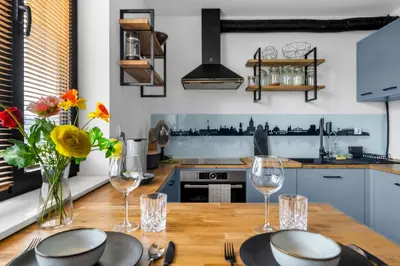 Kuchnia lub aneks kuchenny w obiekcie Warsaw Targowa Studio - 50m2, Top location - by Rentujemy