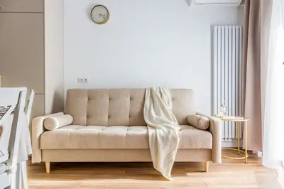 Część wypoczynkowa w obiekcie Golden Wings Warszawa by Aparo -- Cicha Okolica, Nowy Apartament, Taras, Łóżeczko dla dziecka, Nowoczesne Bemowo