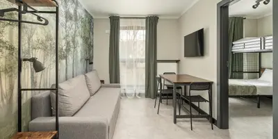 Telewizja i/lub zestaw kina domowego w obiekcie Praga Studio Apartments