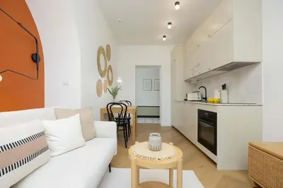 Kuchnia lub aneks kuchenny w obiekcie Business Apartment on Mokotow District by Noclegi Renters