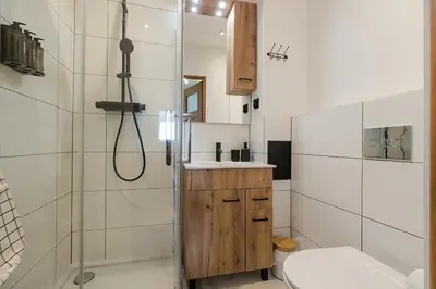 Łazienka w obiekcie Białobrzeska Apartment