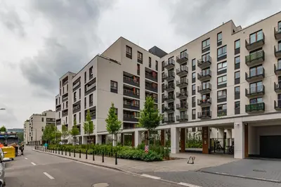 Budynek, w którym mieści się apartament