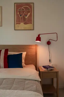 Łóżko lub łóżka w pokoju w obiekcie Malmö Family Apartment by VAYA STAYS