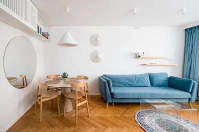 Część wypoczynkowa w obiekcie Solec Powiśle Deluxe Apartment by BookingHost