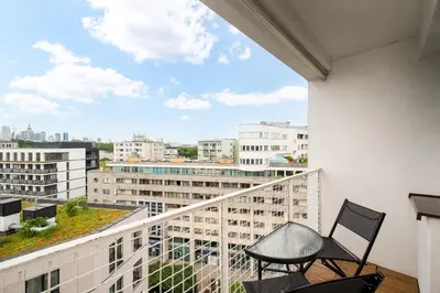 Balkon lub taras w obiekcie Solec Powiśle Deluxe Apartment by BookingHost