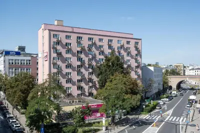 Widok na miasto Warszawa z tego apartamentu