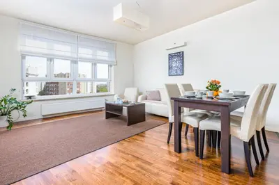 Część wypoczynkowa w obiekcie Woronicza Business Studio near Chopin Airport