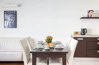 Część wypoczynkowa w obiekcie Woronicza Business Studio near Chopin Airport
