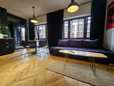 Część wypoczynkowa w obiekcie VipWarsawApartments pl Browary Warszawskie