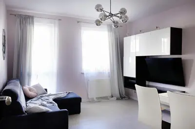 Telewizja i/lub zestaw kina domowego w obiekcie Lila apartament
