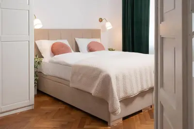 Łóżko lub łóżka w pokoju w obiekcie Blanc Residence Premium 2 Bedroom Apartment