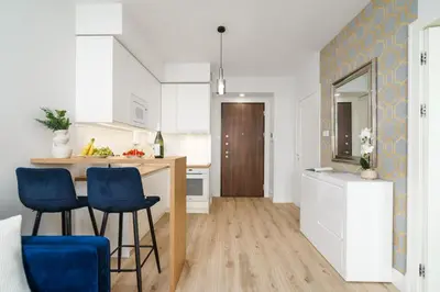 Kuchnia lub aneks kuchenny w obiekcie Golden Apartments- Mennica Residence, 1-Bedroom in City Center #65