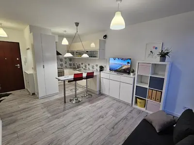 Kuchnia lub aneks kuchenny w obiekcie Bright Studio Gocławska PGE Narodowy