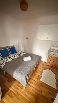 Łóżko lub łóżka w pokoju w obiekcie Warsaw Stay