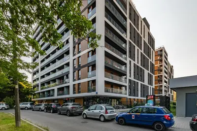 Budynek, w którym mieści się apartament