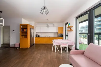 Kuchnia lub aneks kuchenny w obiekcie Solaris Voyage Apartment by BookingHost