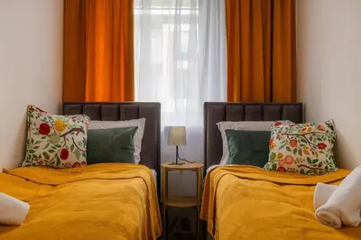 Łóżko lub łóżka w pokoju w obiekcie Człuchowska Apartment, Darmowy Parking