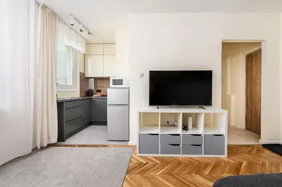 Telewizja i/lub zestaw kina domowego w obiekcie P&O Apartments Bonifraterska