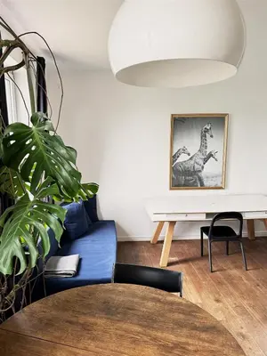 Część wypoczynkowa w obiekcie Comfy open-space apartment in Warsaw Zoliborz