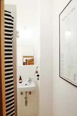 Łazienka w obiekcie Comfy open-space apartment in Warsaw Zoliborz
