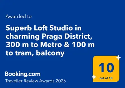 Certyfikat, podpis lub inny dokument wystawiony w obiekcie Superb Loft Studio in charming Praga District, 300 m to Metro & 100 m to tram, balcony
