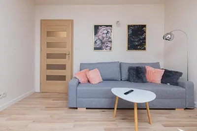Część wypoczynkowa w obiekcie Mokotow Apartments Reytan by Noclegi Renters