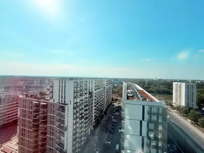Widok na miasto Warszawa z tego apartamentu