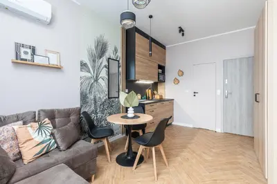 Część wypoczynkowa w obiekcie Modern studio AC Batorego by VAYA STAYS
