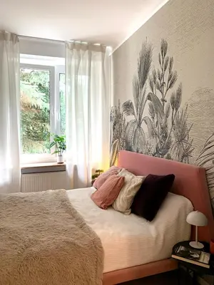 Łóżko lub łóżka w pokoju w obiekcie Prestige Apartment - Saska Kępa